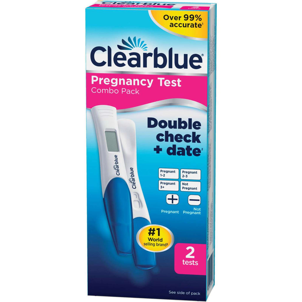 Pregnancy Test Double-Check and Date Combo Pack, Value Pack, 2ct
