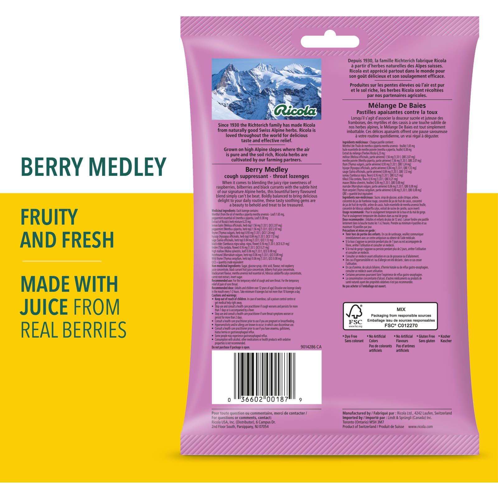 Ricola Family Bag - Berry Medley