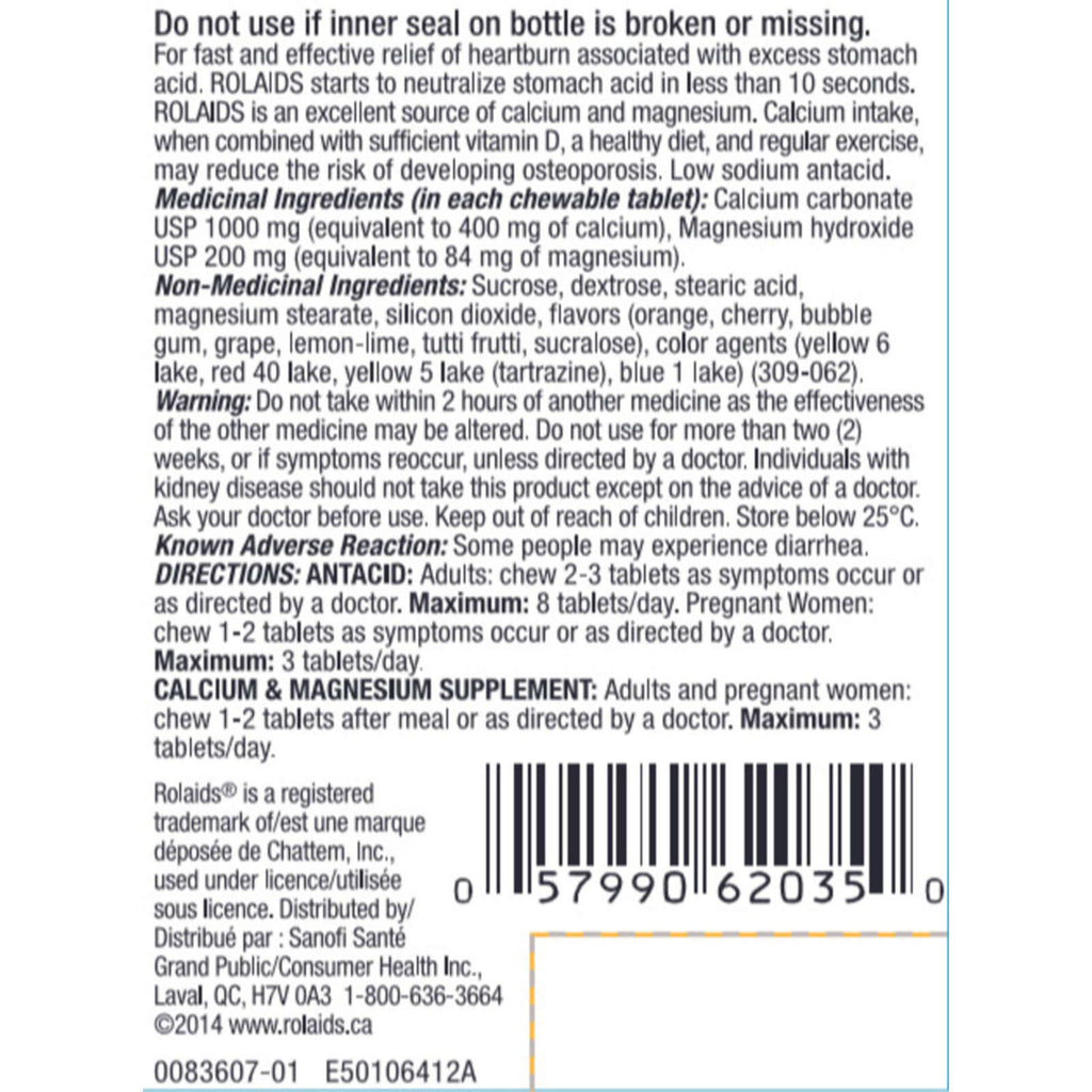 Ultra Strength Fruit Flavoured Antacids