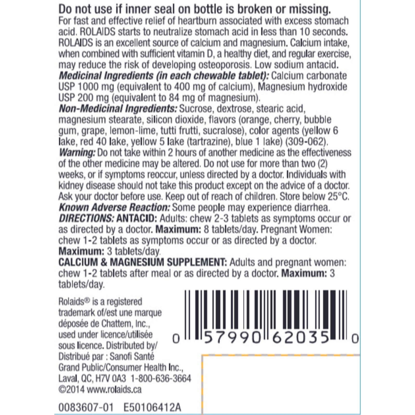 Ultra Strength Fruit Flavoured Antacids