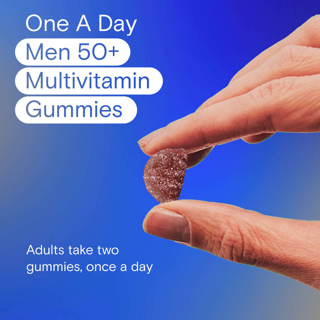 One A Day Men 50 Plus Multivitamin Gummies- Advanced Multivitamin Gummy with Immunity Support & B-Complex, Formulated with Vitamins & Minerals for Men 50+, 130 Gummies