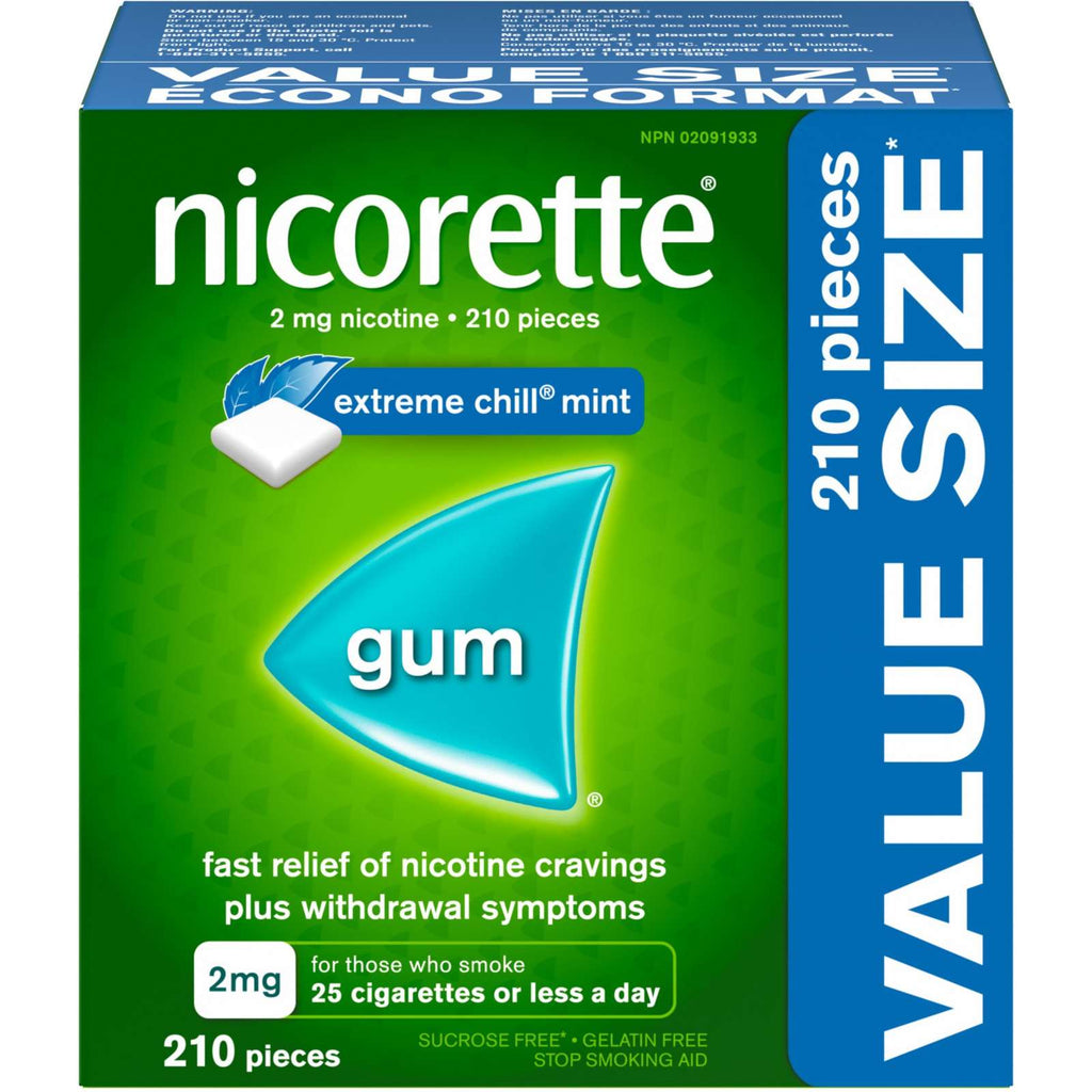 Nicotine Gum, Quit Smoking Aid, Extreme Chill, 2 mg