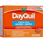 DayQuil Cold & Flu Multi-Symptom Relief Non-Drowsy Liquid Capsules, 24 Count