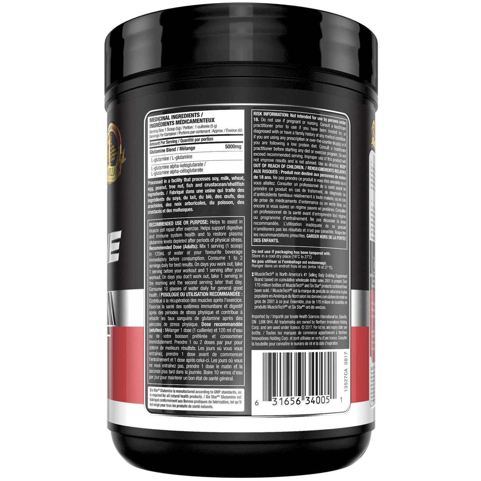 Six Star Elite Series Glutamine Powder