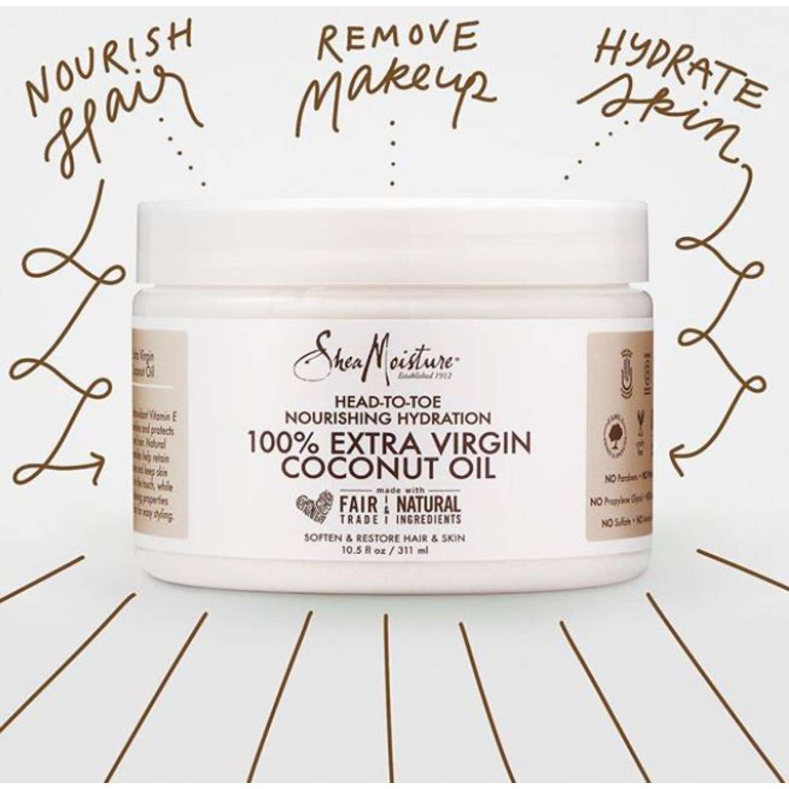 Head-to-Toe Nourishing Hydration 100% Extra Virgin Coconut Oil