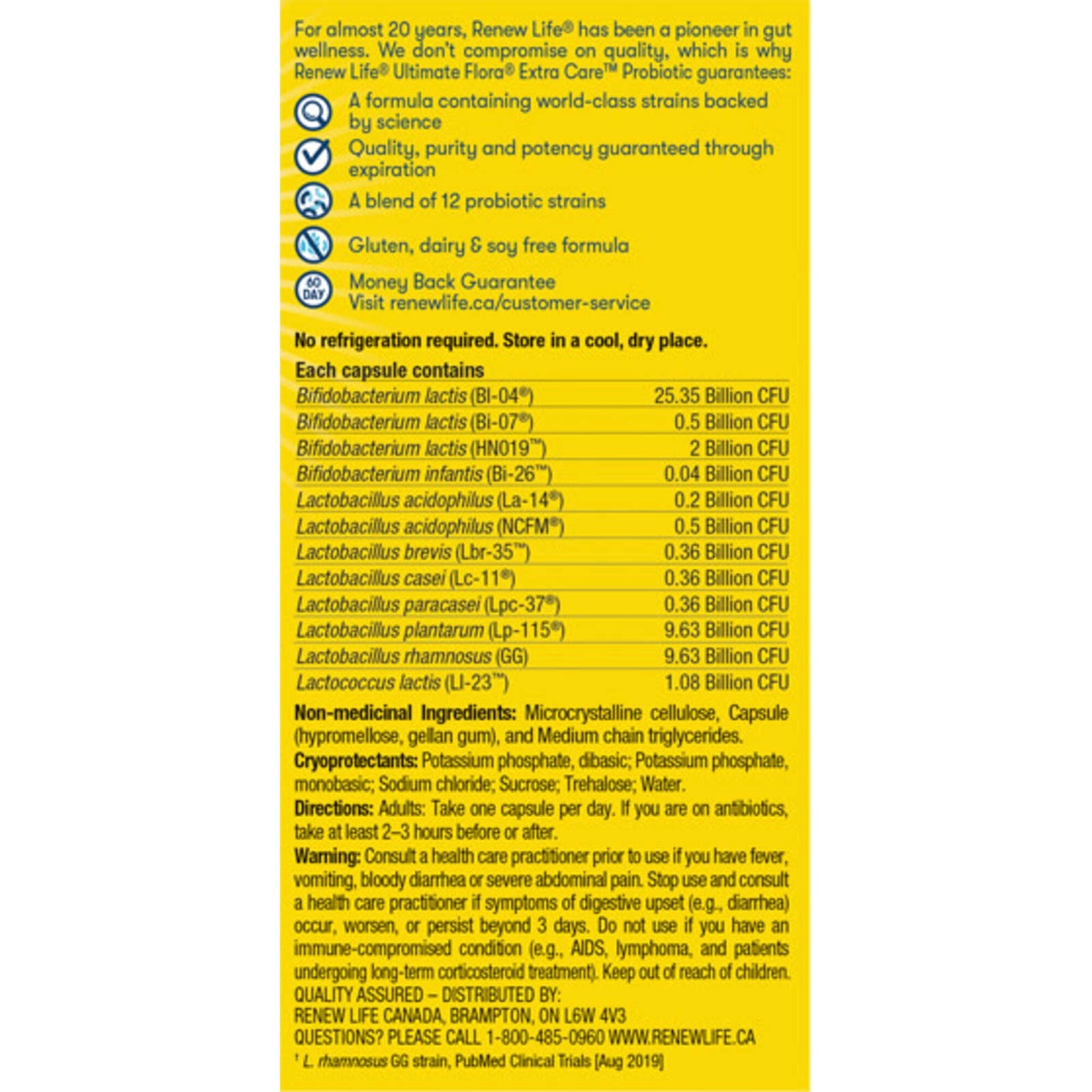 Ultimate Flora Extra Care Probiotic, 50 Billion Active Cultures, 30 Vegetarian capsules