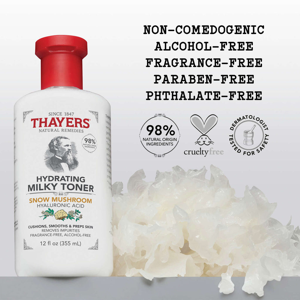 Milky Face Toner Skin Care with Snow Mushroom, Natural Gentle Facial Toner, for All Skin Types