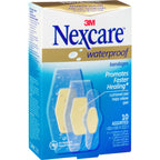 Nexcare™ Advanced Healing Waterproof Hydrocolloid Bandages, Ast. Sizes, 10 pk