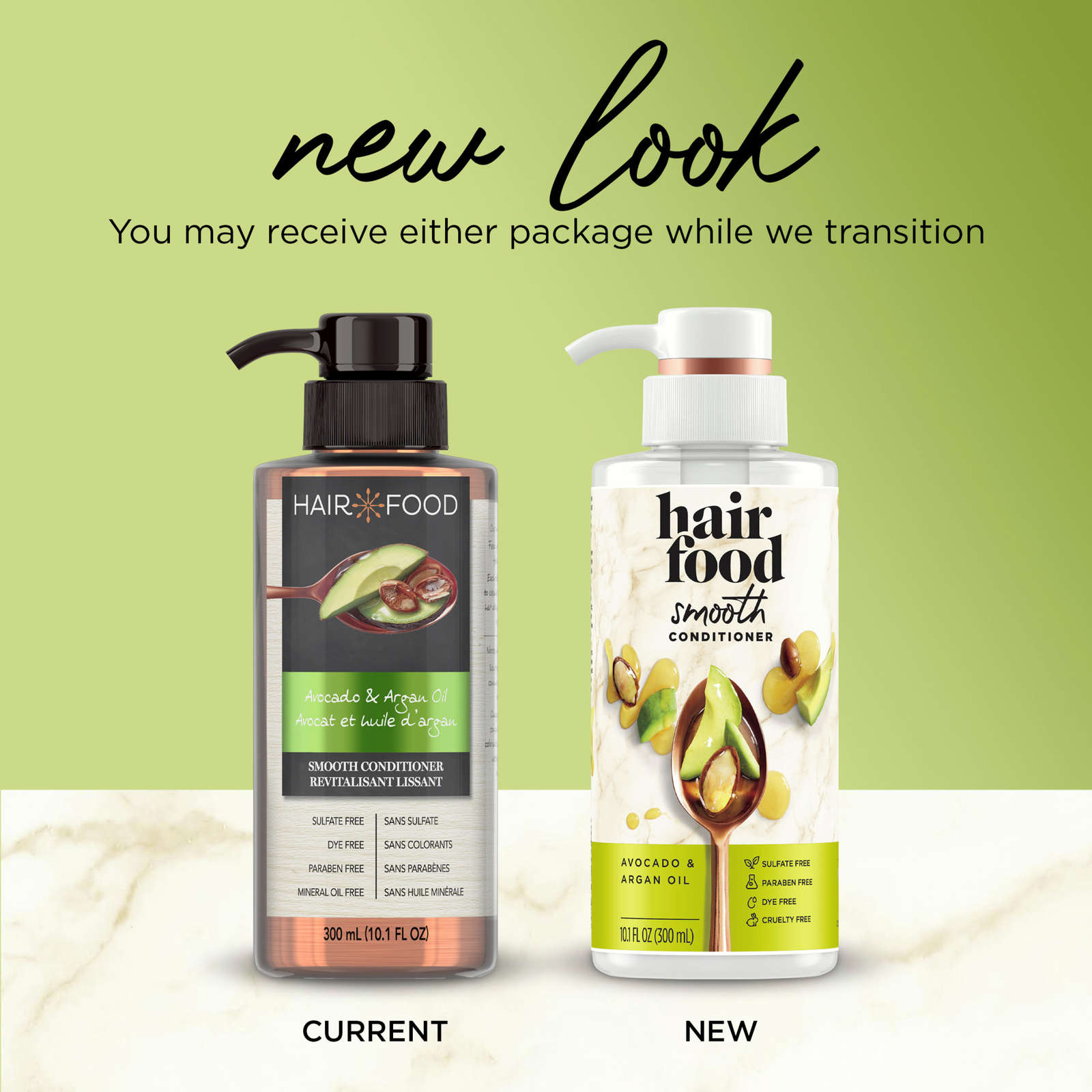 Hair Food Avocado & Argan Oil Sulfate Free Conditioner, 300 mL, Dye Free Smoothing