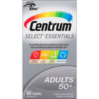 Centrum Select Essentials Adults 50+ Multivitamin and Multimineral Supplement Tablets, 60 Count
