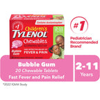 Children's Medicine, Fever & Pain, Chewable, Bubble Gum