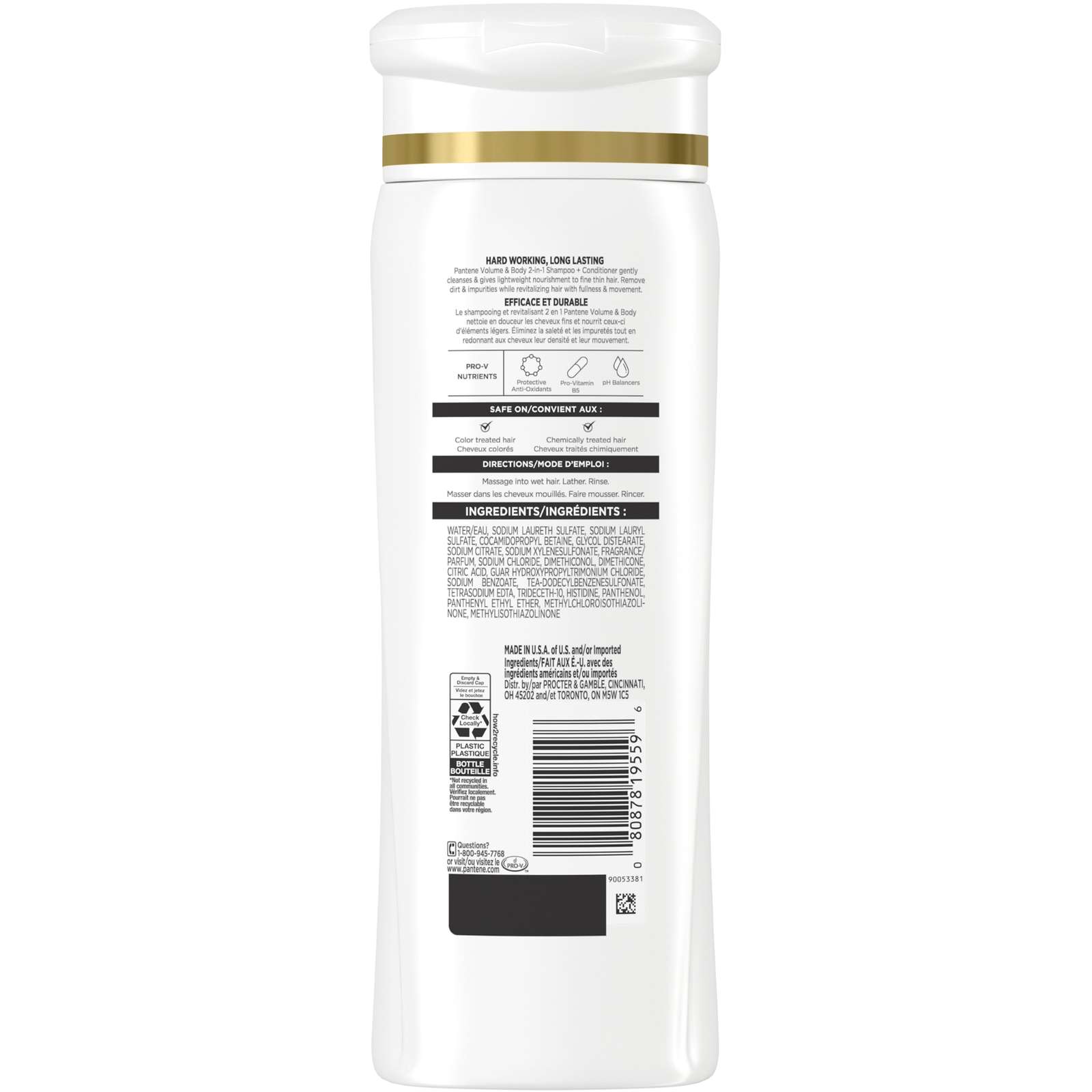 PRO-V Volume & Body 2in1 Shampoo + Conditioner, 12.0oz/355mL