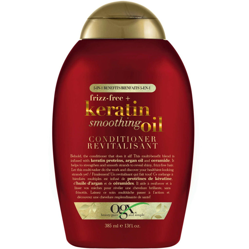 Frizz-Free + Keratin Smoothing Oil Conditioner, 5 in 1, for Frizzy Hair, Shiny Hair