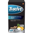 Thrive Gum 2mg Regular Strength Nicotine Replacement Fruit Explosion  108 count