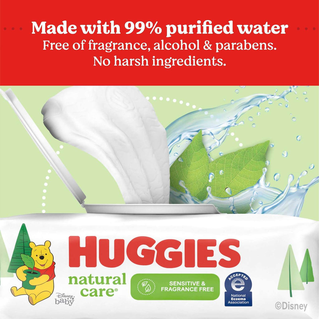 Natural Care Sensitive Baby Wipes, Unscented, 1 Flip-Top Pack