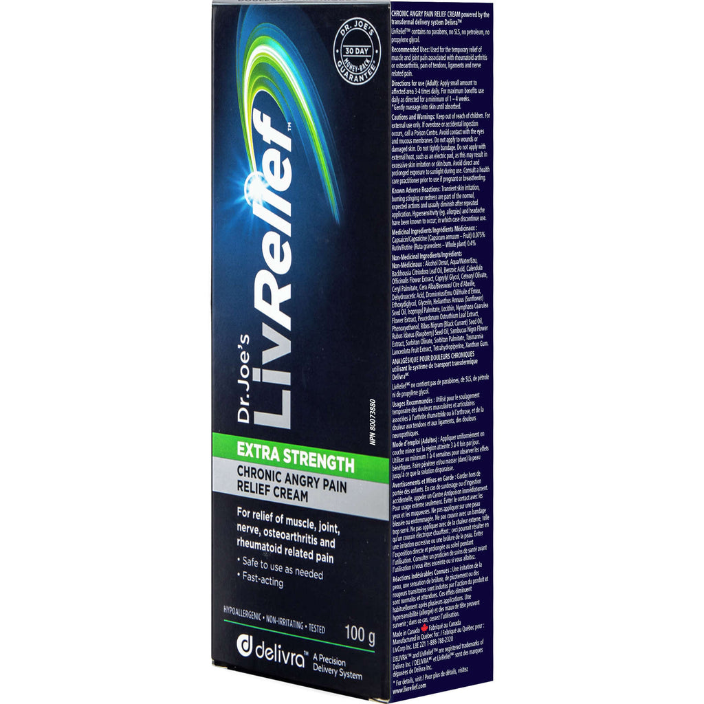 Livrelief Extra Strength Chronic Angry Pain Relief Cream 100g