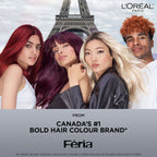 L'Oreal Paris Feria Midnight Bold, M10 Cosmic Azure Rich Blue Hair Dye, Permanent Hair Color for Women, Formulated for Dark Hair, For All Hair Types & Textures, 1 EA
