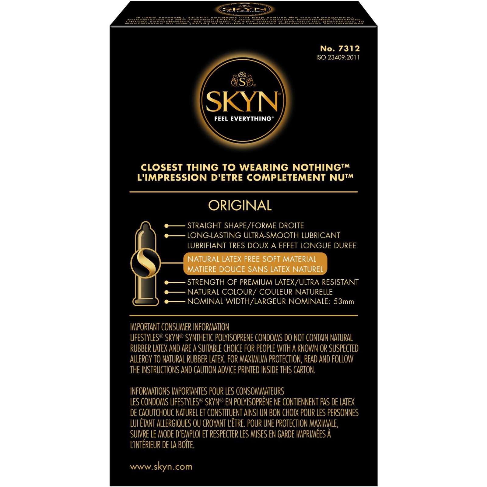 SKYN® Original 12 Natural Latex Free Lubricated Condoms