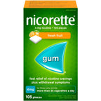 Nicotine Gum, 4 mg, Fresh Fruit Flavour