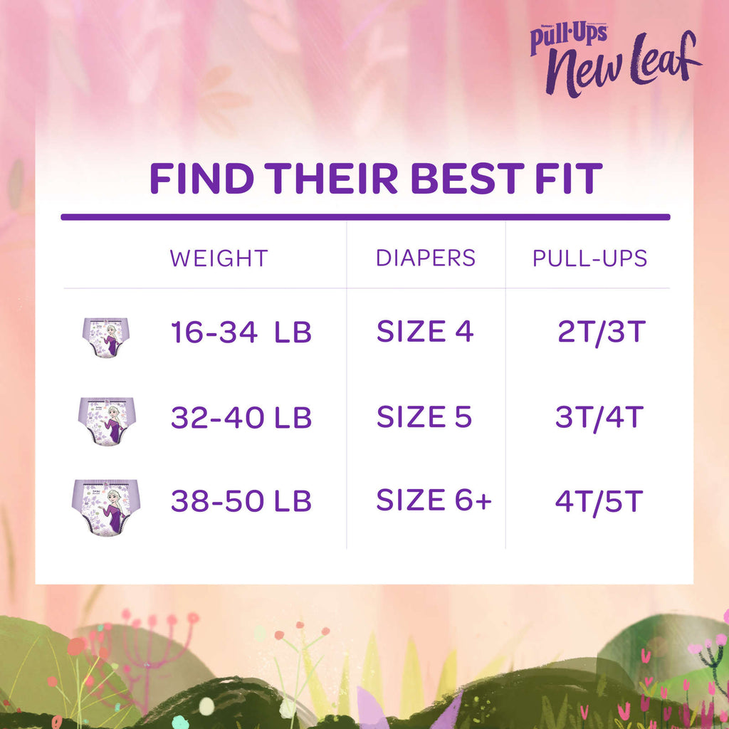 Pull-Ups New Leaf Girls' Potty Training Pants, 4T-5T, 46 Ct
