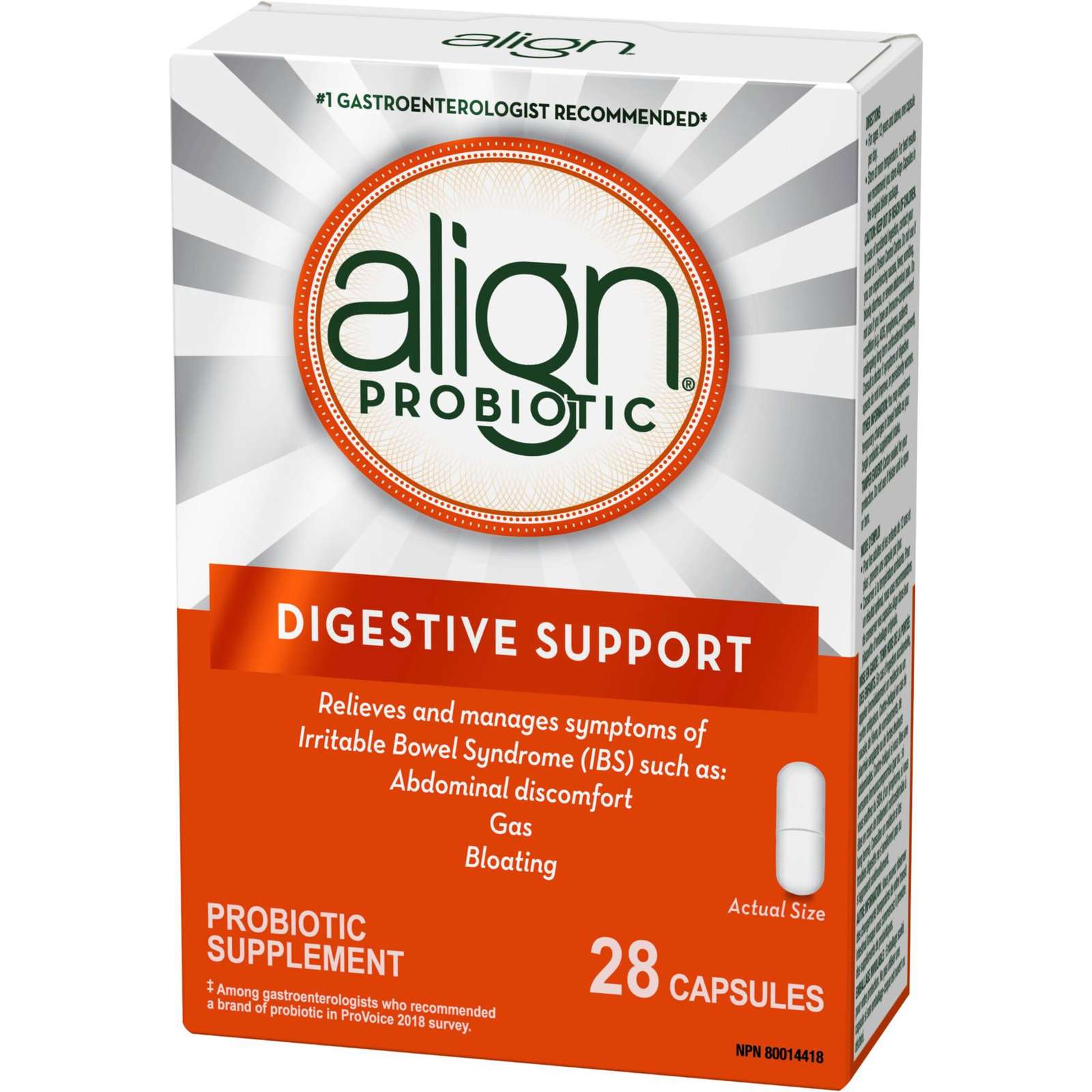 Align Probiotics, Daily Probiotic Supplement for Digestive Care, 28 vegetarian capsules