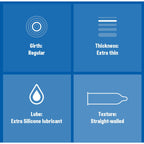 Durex Invisible Extra Thin, Extra Smooth Condoms