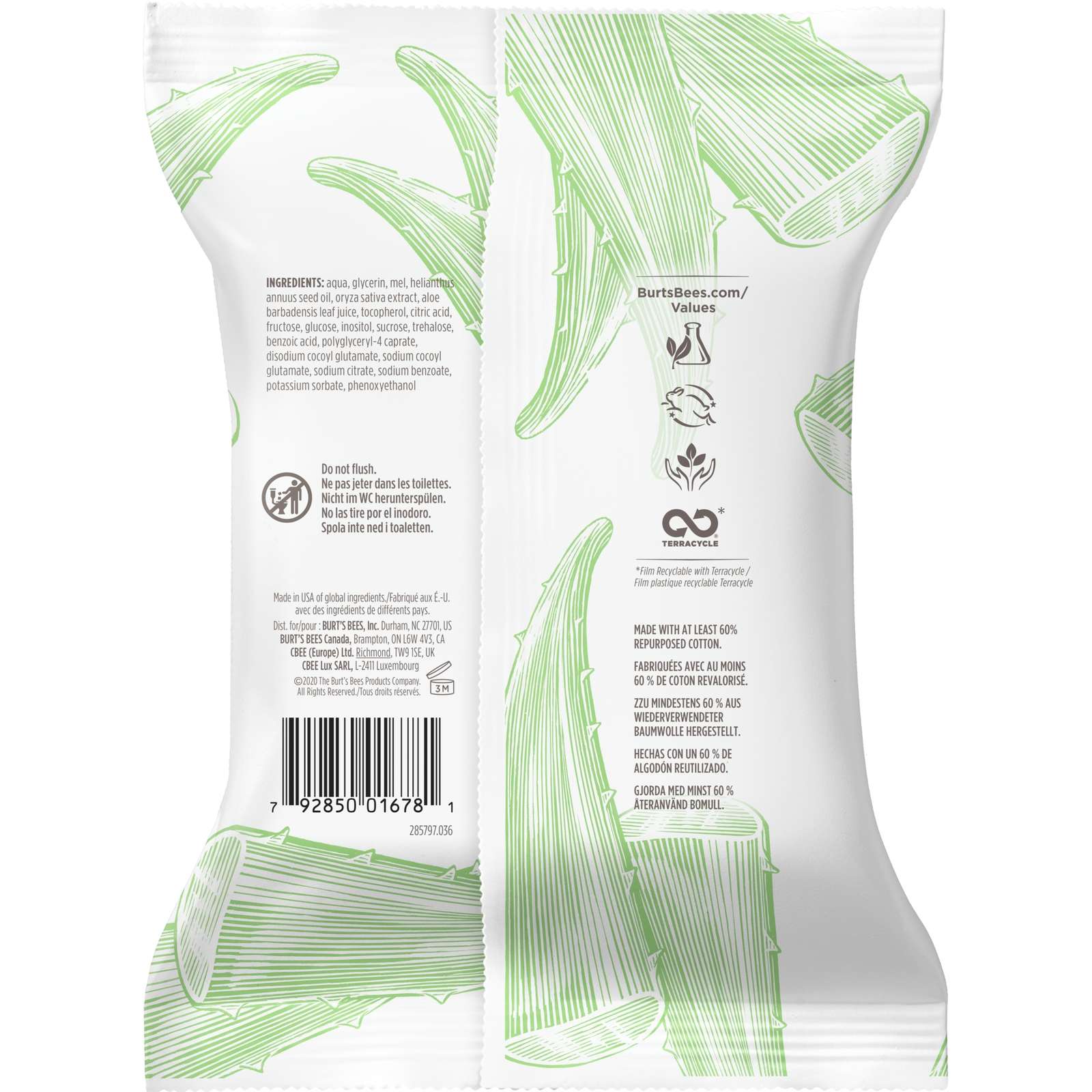 Sensitive Facial Cleansing Towelettes with Cotton Extract