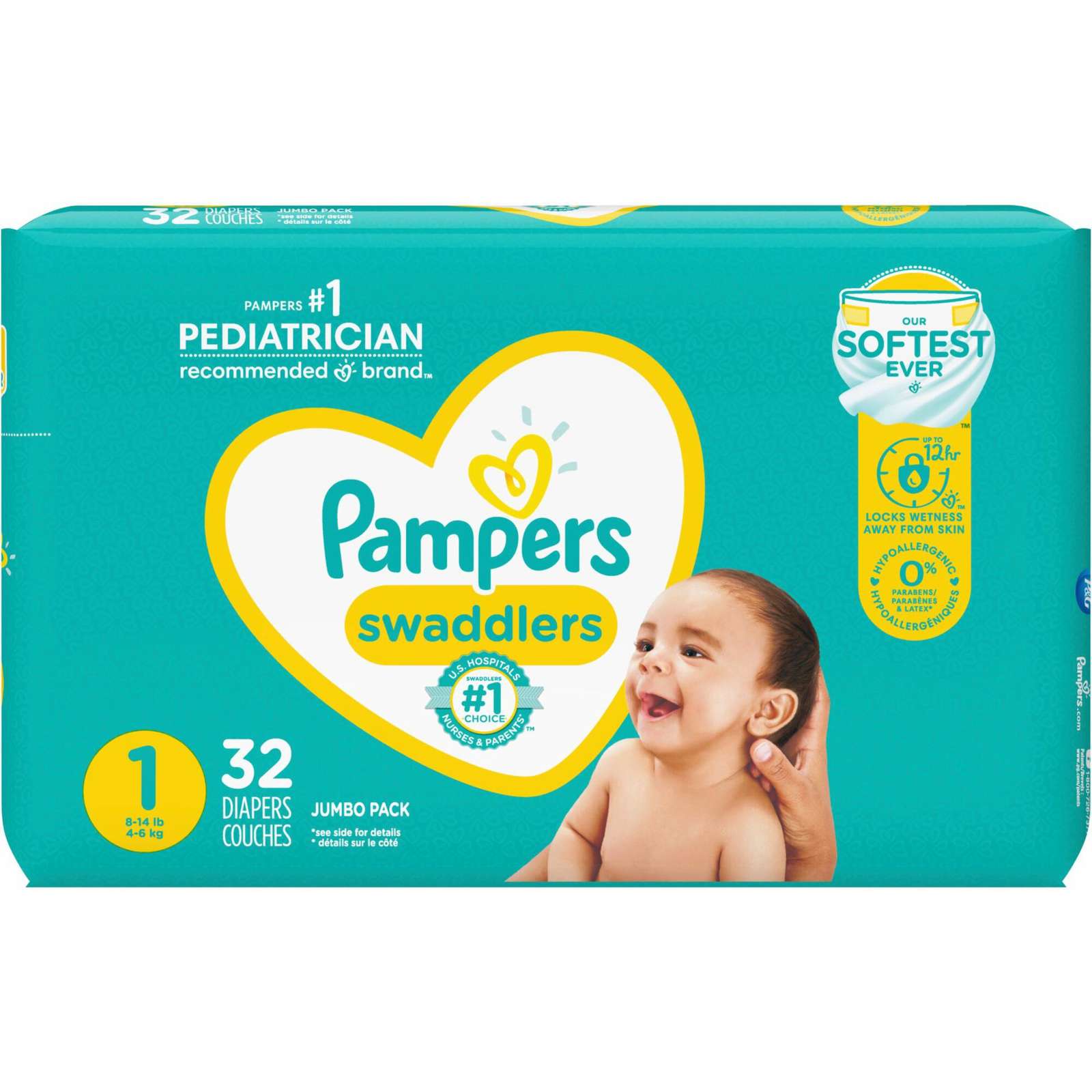 Pampers Swaddlers Newborn Diapers Size 1
