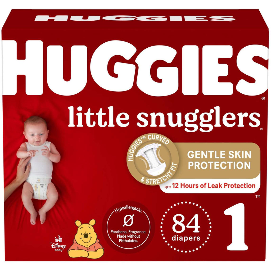 Huggies Little Snugglers Diapers, Size 1, 84 Count