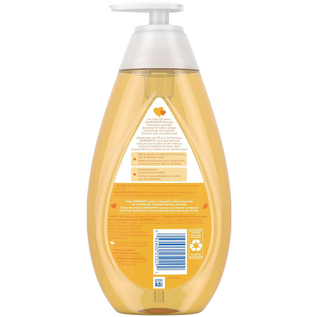 Johnson's Baby Shampoo, Paraben and Tear Free and Mild 600mL
