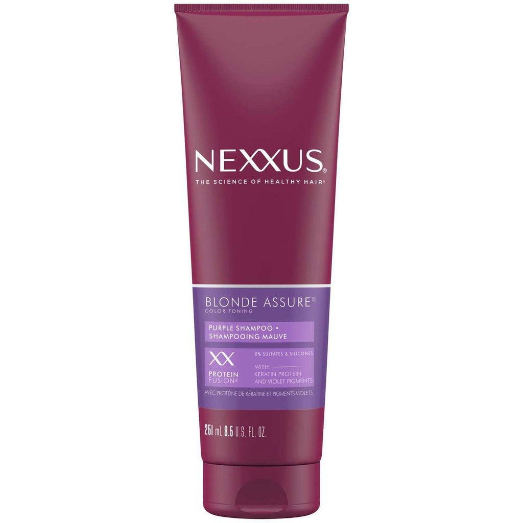 Nexxus  Purple Shampoo, hair care for colour treated Blonde or Silver hair Blonde Assure, Colour Toning - NO brassy yellow tones 251ML