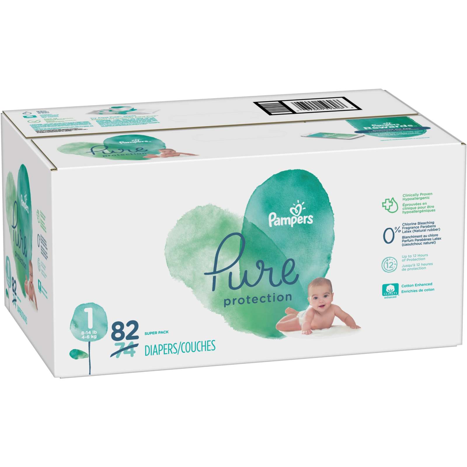 Pure Protection Newborn Diapers Size 1 82 Count