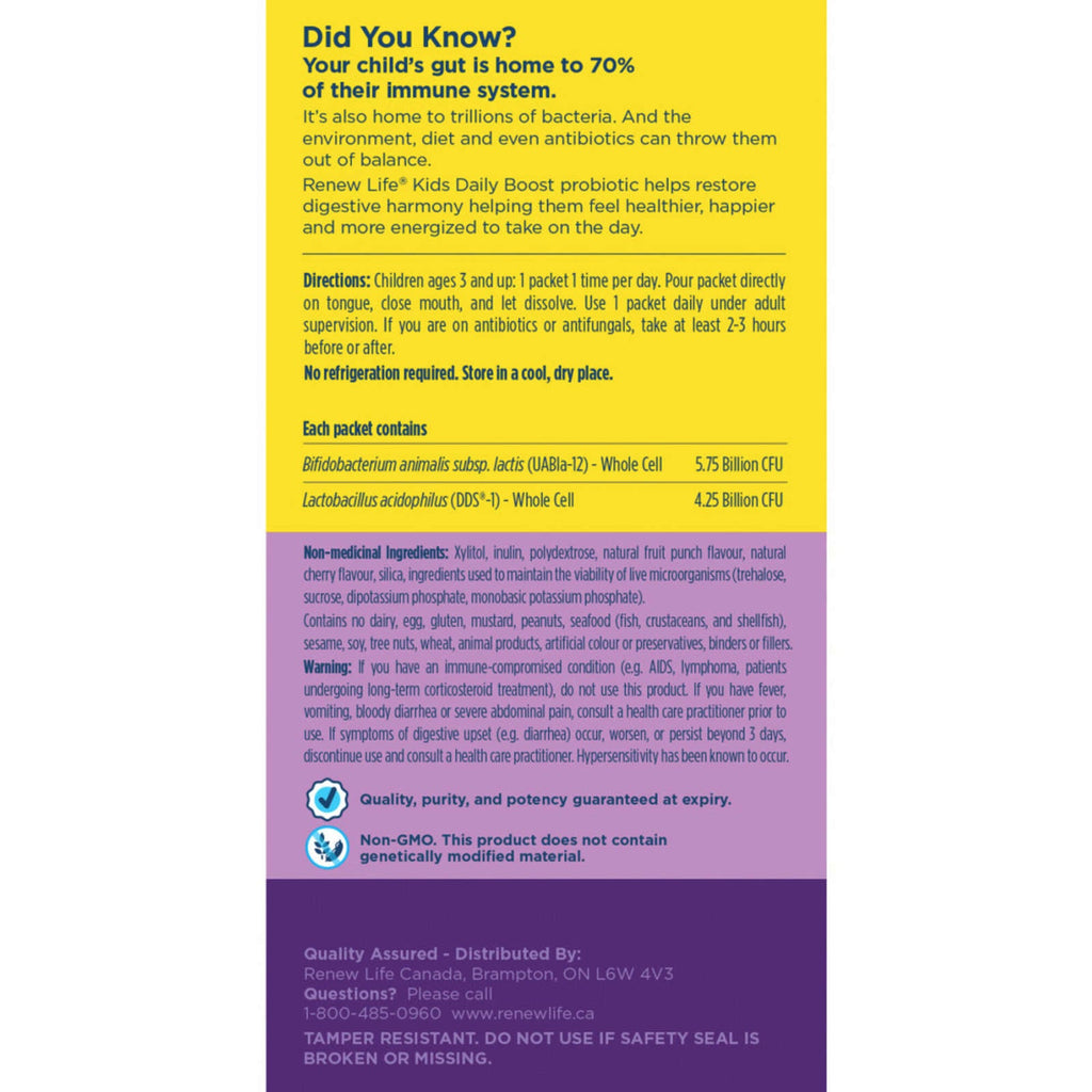 Kids Daily Boost Probiotic, Fruit Punch Flavour, 10 Billion Active Cultures