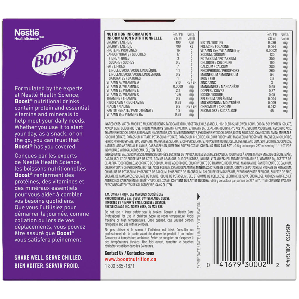 Diabetic Chocolate Nutritional Supplement Drink, Pack of 6, 6 x 237 ml