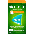 Nicotine Gum, 2 mg, Fresh Fruit Flavour