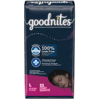 Goodnites Girls' Nighttime Bedwetting Underwear, L (68-95 lb.)