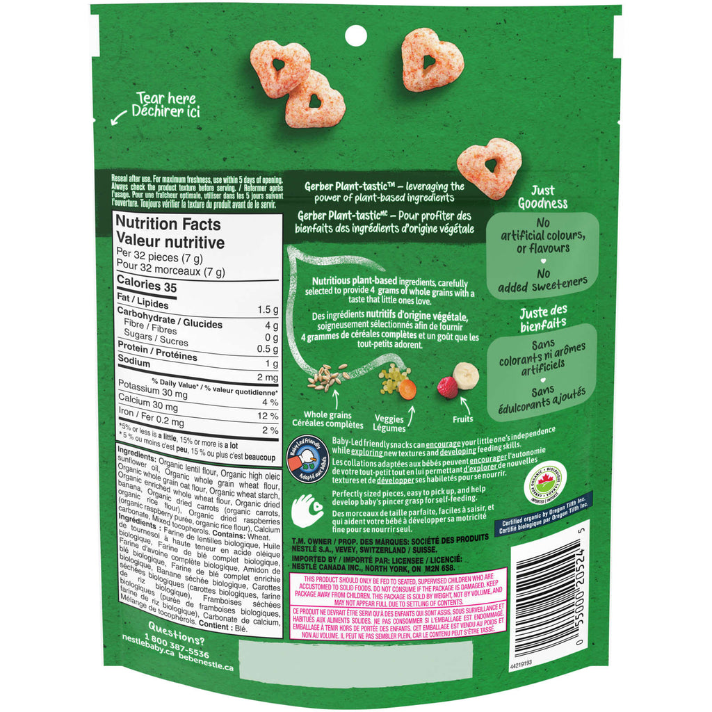Plant-Tastic Organic Puffed Grain Snack Pouch