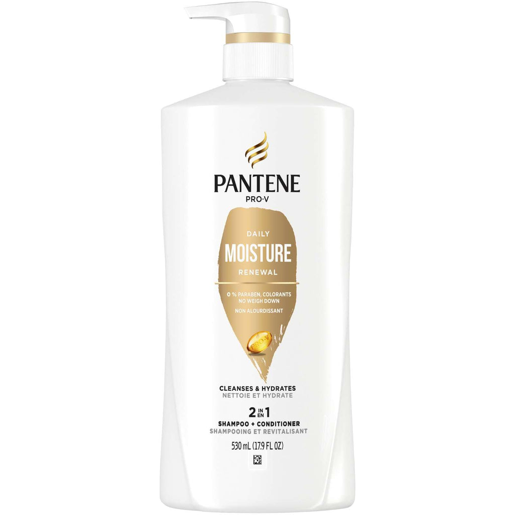 PRO-V Daily Moisture Renewal 2 in 1 Shampoo + Conditioner, 17.9 oz/530mL