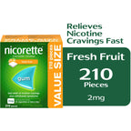 Nicotine Gum, Quit Smoking Aid, fresh Fruit, 2mg