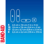 BAND-AID® Brand TRU-STAY™ Clear Strips COMFORT-FLEX® Bandages, Assorted Sizes, 45 Count