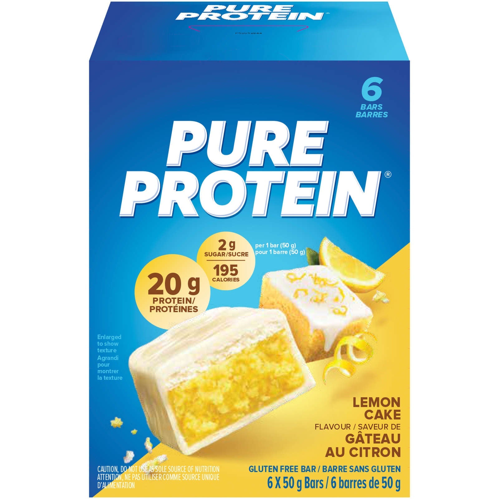 Gluten Free Bar Lemon Cake Flavour Bars  6 x 50 g