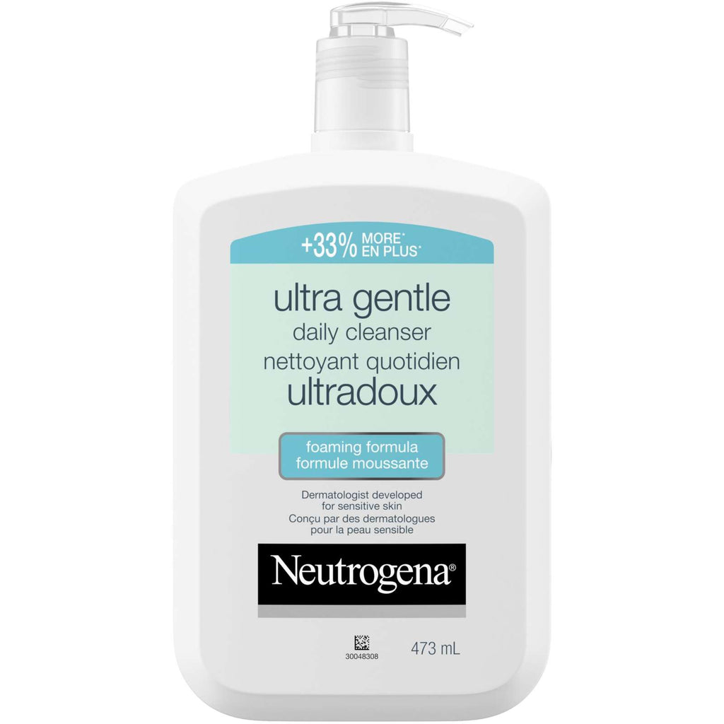 Daily Foaming Facial Cleanser, Makeup Remover Face Wash, Ultra Gentle
