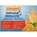 Emergen-C Immune+ Vitamin C & Mineral Supplement Fizzy Drink Mix, Super Orange