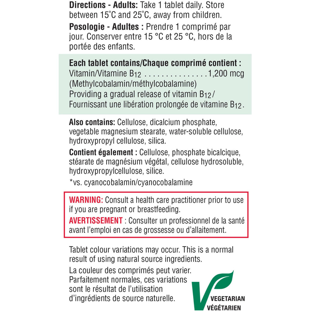 Vitamin B12 1,200 Mcg Timed Release Tablets