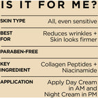 L'Oreal Paris Skin Care Day and Night Age Perfect Collagen Expert Kit with Collagen Peptides and Niacinamide, Retightening Moisturizer Kit, Rehydrate, Tighten and Brighten Skin, Anti-AgingFor Mature Skin