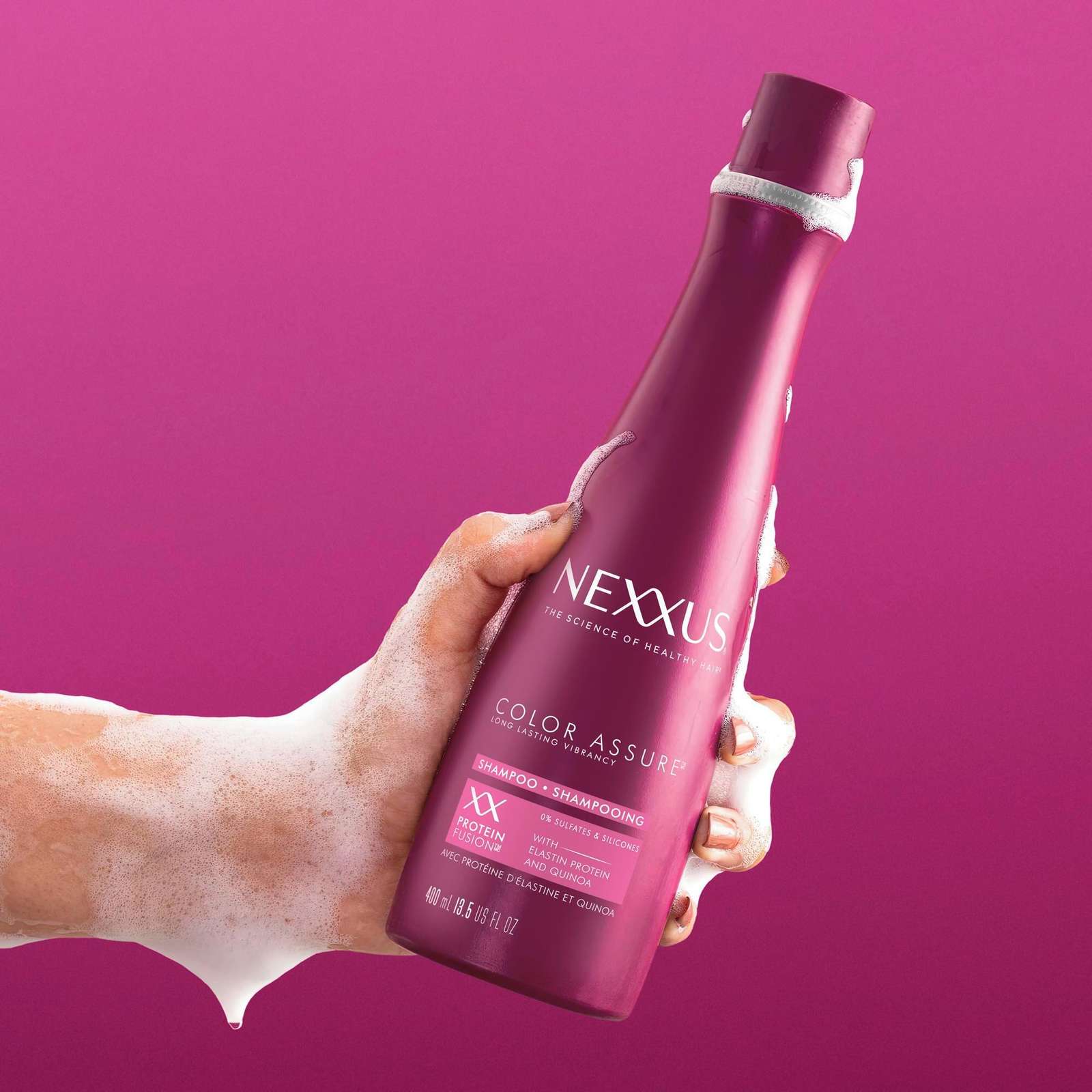 Nexxus Colour Assure Sulfate-Free Shampoo Hair Care For Colour Treated Hair made with Elastin Protein and Quinoa 400 ml