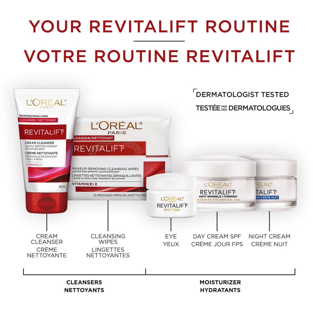 Revitalift Makeup-Removing Cleansing Cream Face Cleanser & Toner, with Vitamin C