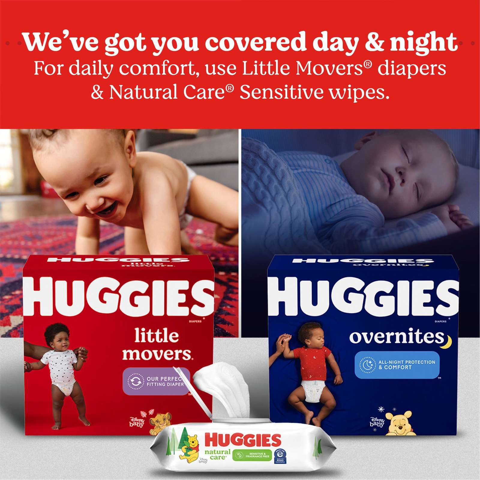 Huggies Overnites Nighttime Baby Diapers, Size 4, 52 Count