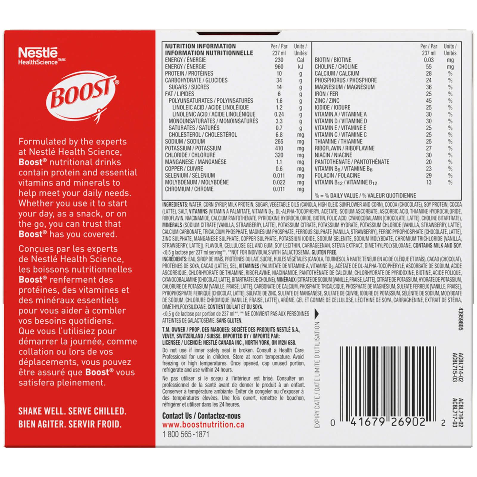 Original Variety Pack Meal Replacement Drink, Pack of 6, 6 x 237 ml