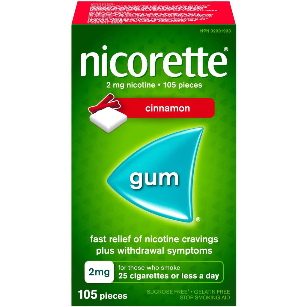 Nicotine Gum, 2 mg, Cinnamon Flavour